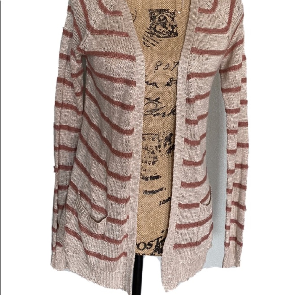Pink Rose Juniors Medium Cardigan Tan Mauve